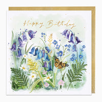Butterfly Bluebells Birthday Card - Whistlefish