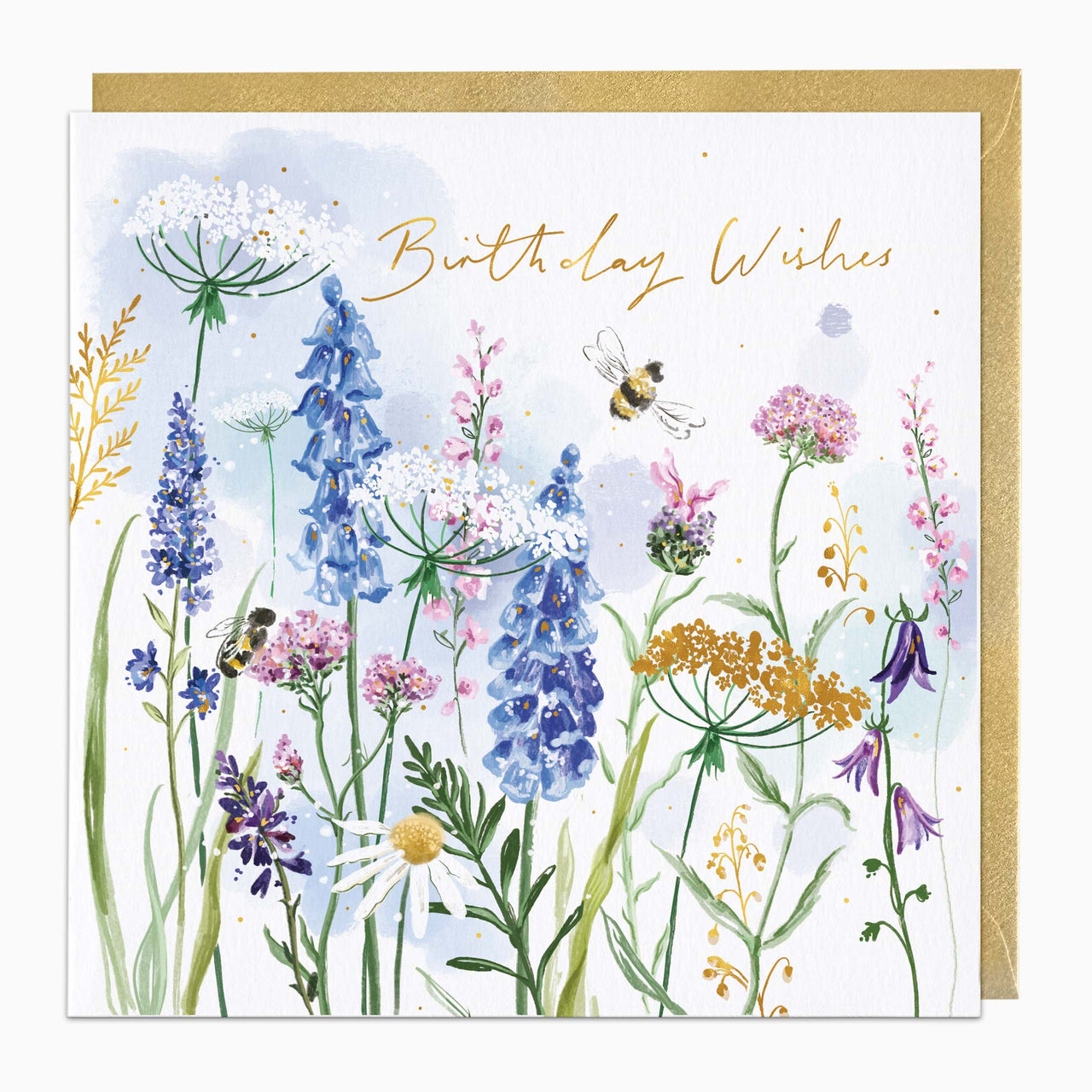 H441 - Foxglove Floral Birthday Card