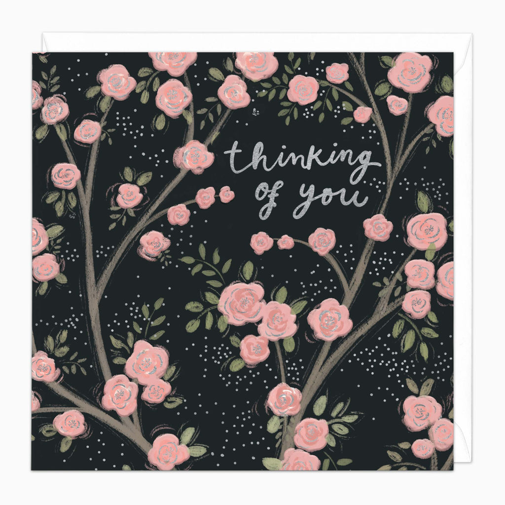 Greeting Card-H443 - Rose Tree Thinking Of You Card-Whistlefish