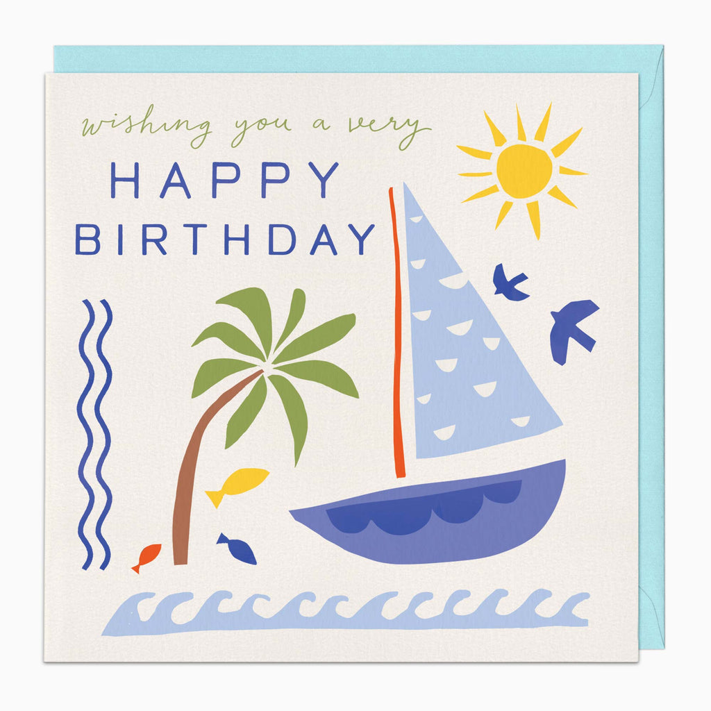Greeting Card-H444 - Boat Days Birthday Card-Whistlefish