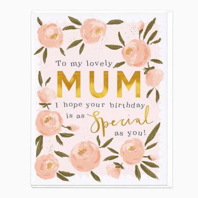 Blush Blooms Mum Birthday Card - Whistlefish