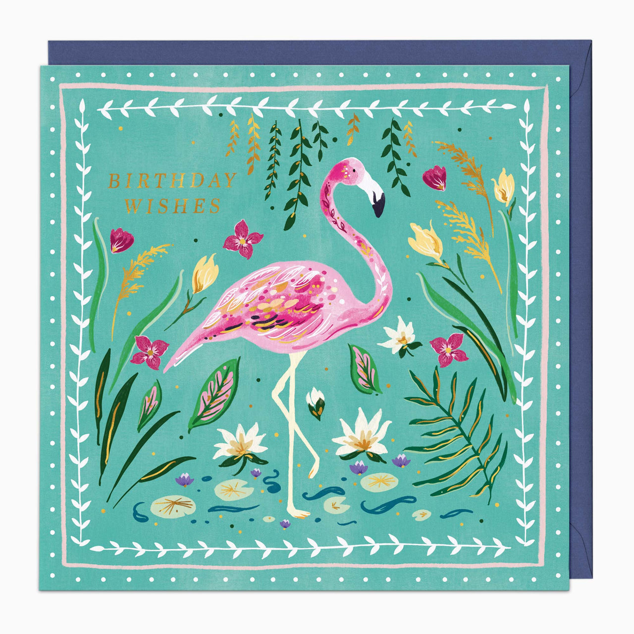 H452 - Painted Paradise Flamingo Birthday Card