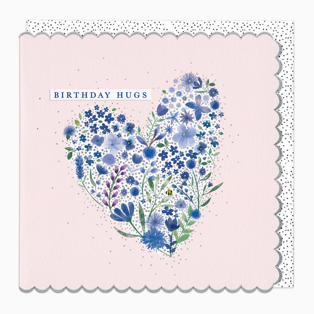 Greeting Card-H479 - Blue Blossom Birthday Card-Whistlefish