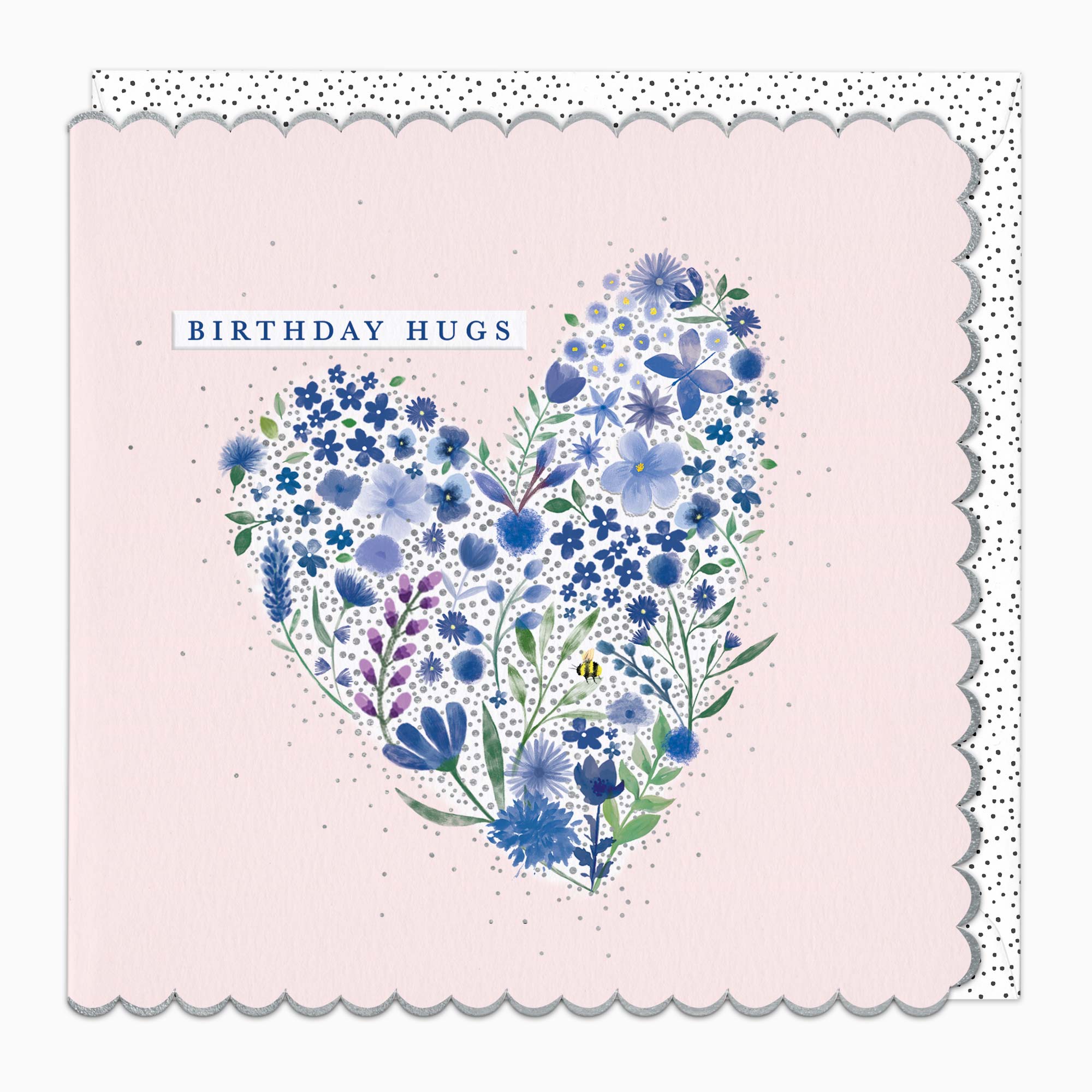 Greeting Card-H479 - Blue Blossom Birthday Card-Whistlefish