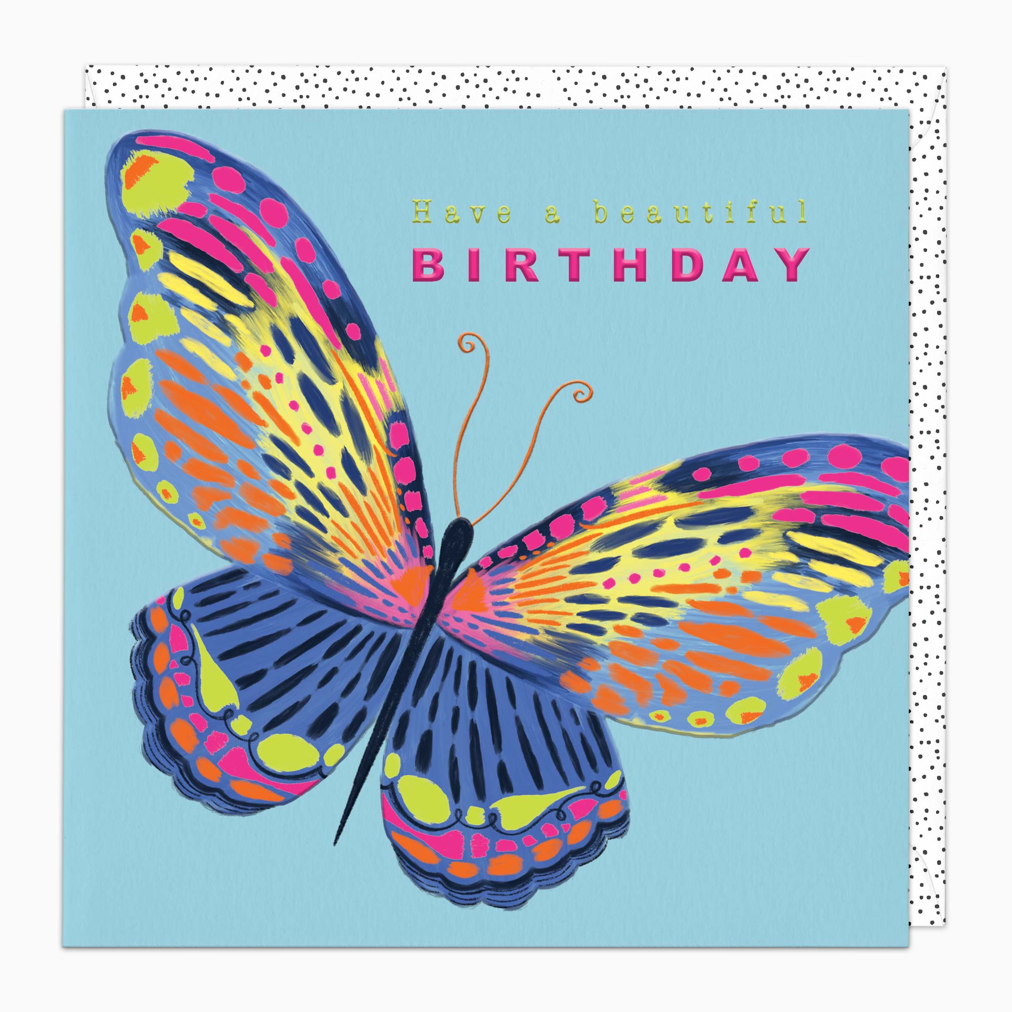 Greeting Card-H491 - Butterfly Bright Birthday Card-Whistlefish
