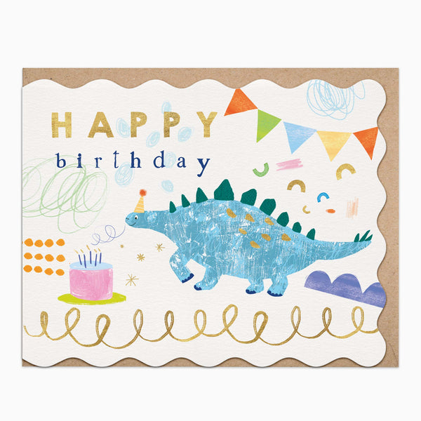 H501 - Dinosaur Cake Celebration Birthday Card