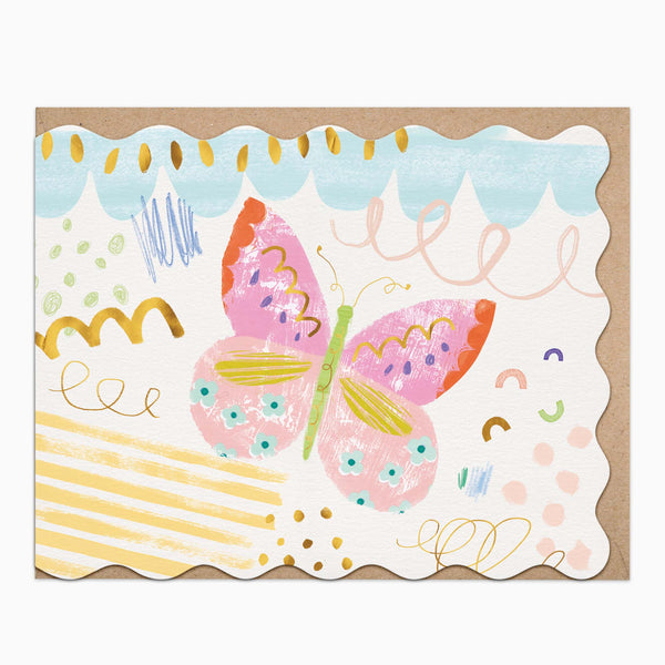 H503 - Butterfly Tea Party Card