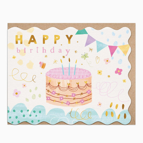 H504 - Cake Bunting Birthday Card