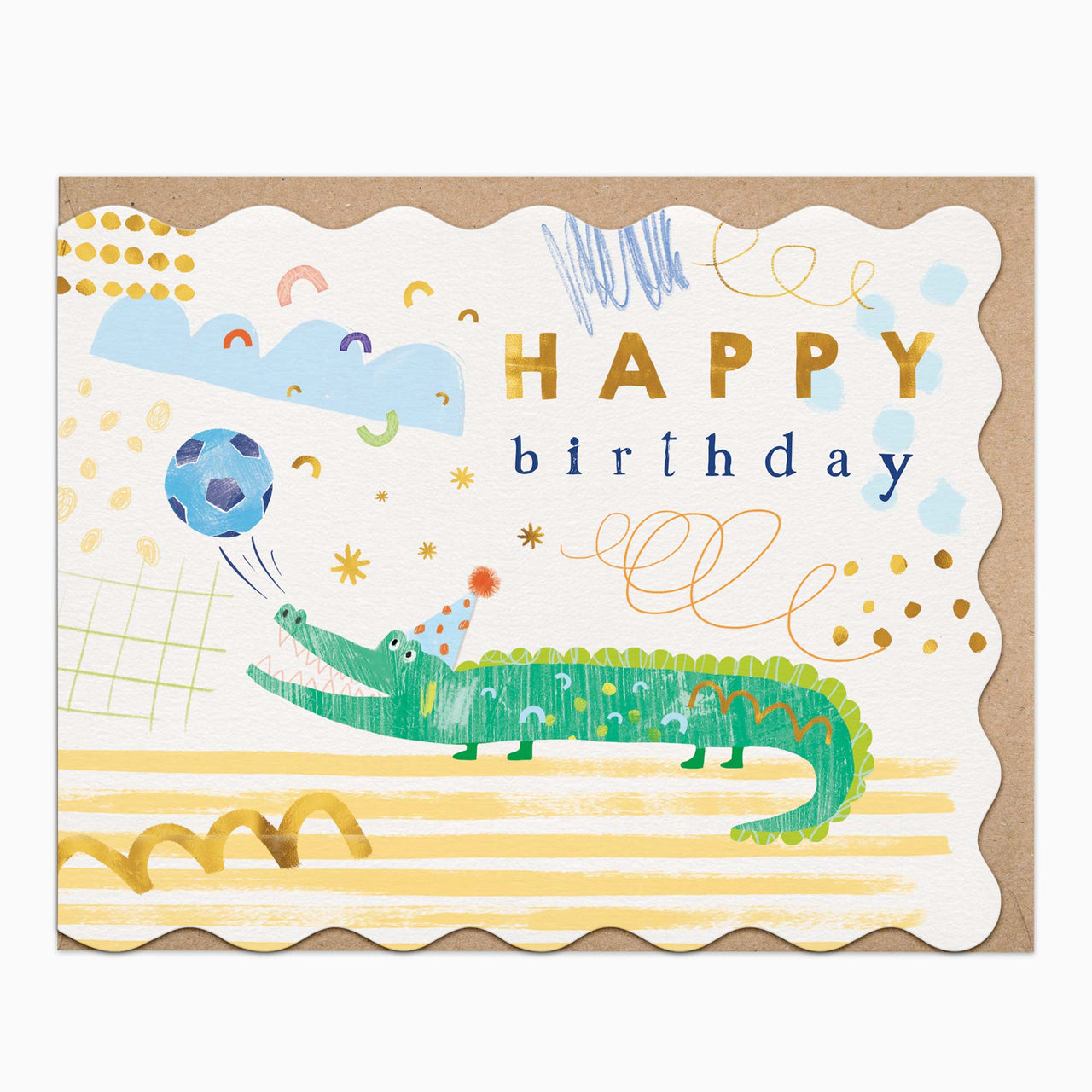 H505 - Crocodile Splash Birthday Card