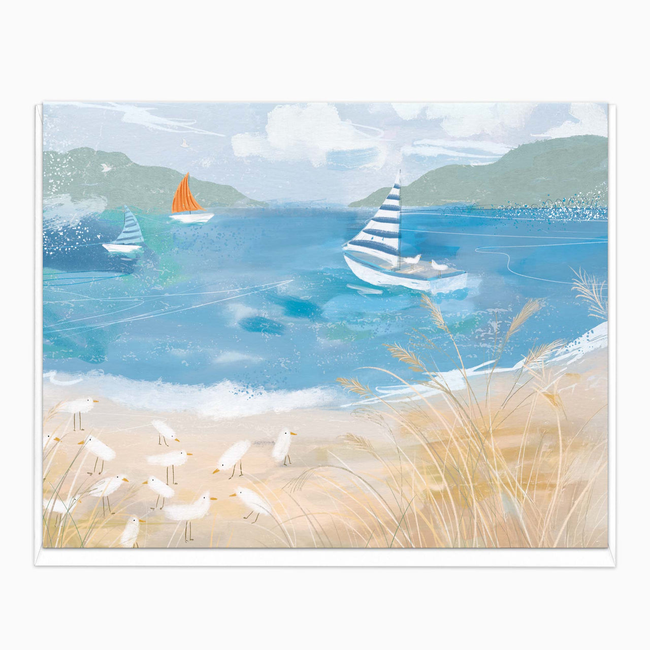 H510 - Seagulls on the Shore Art Card