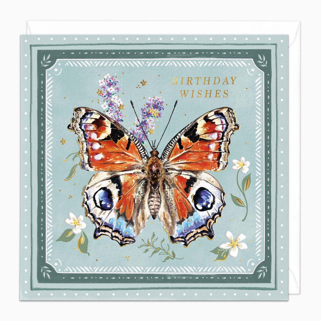 H531 - Peacock Butterfly Birthday Card