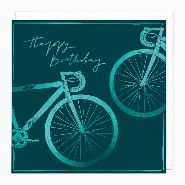 Greeting Card-H537 - Cycling Birthday Card-Whistlefish
