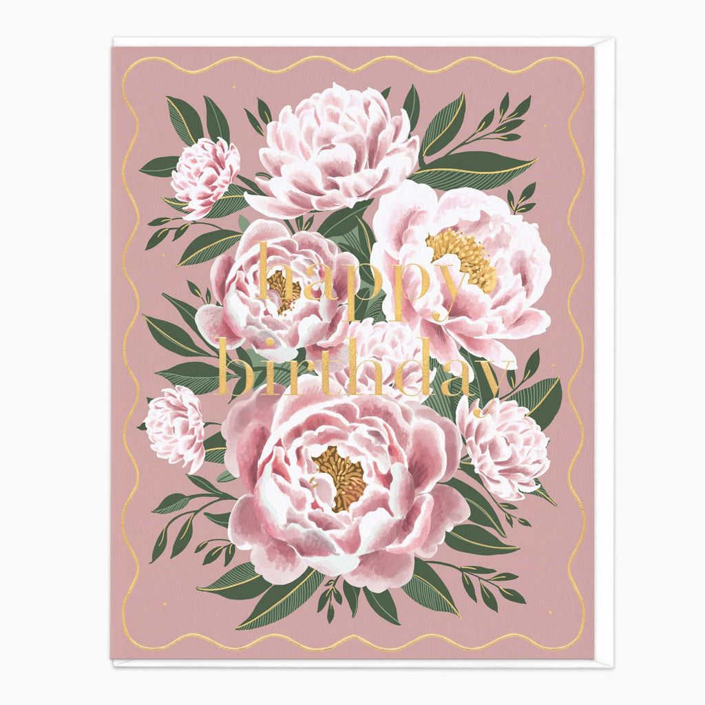 H539 - Peonies Birthday Card