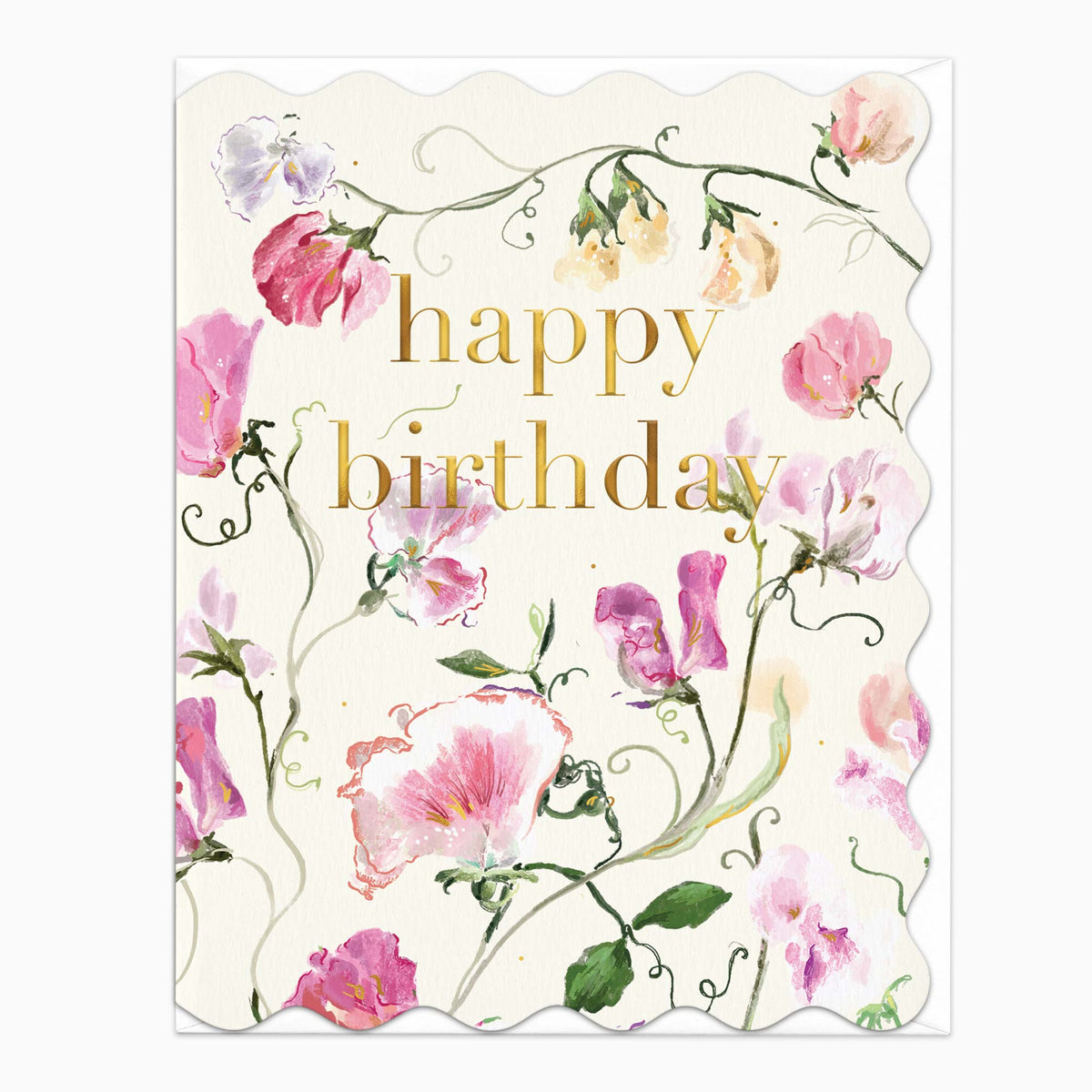 H541 - Sweet Peas Birthday Card