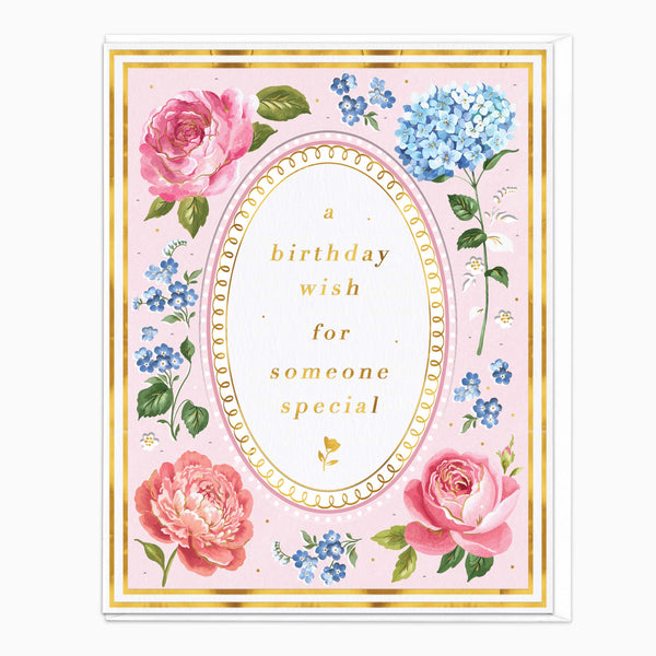 H543 - Vintage Floral Birthday Card
