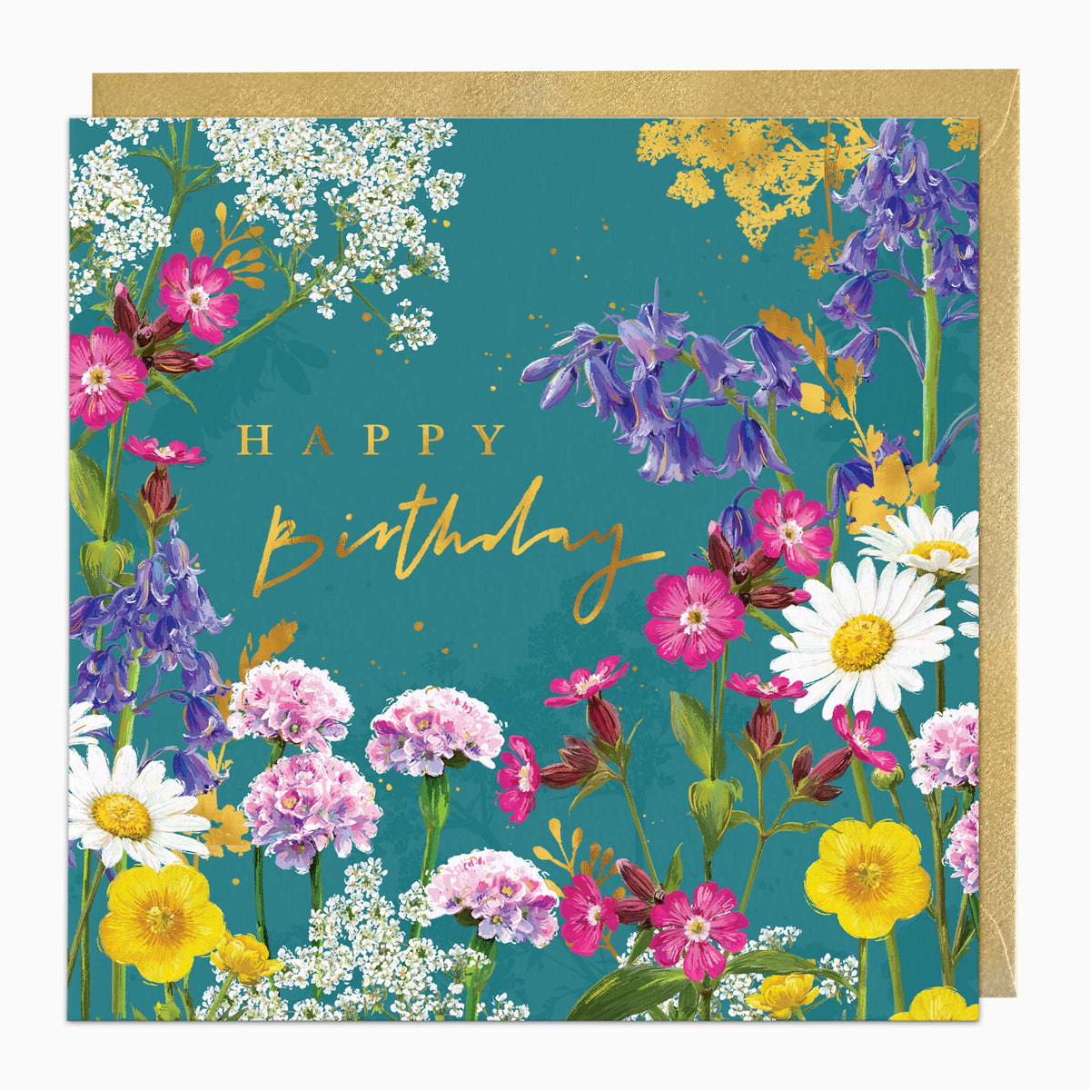 H553 - Bright Wildflowers Birthday Card
