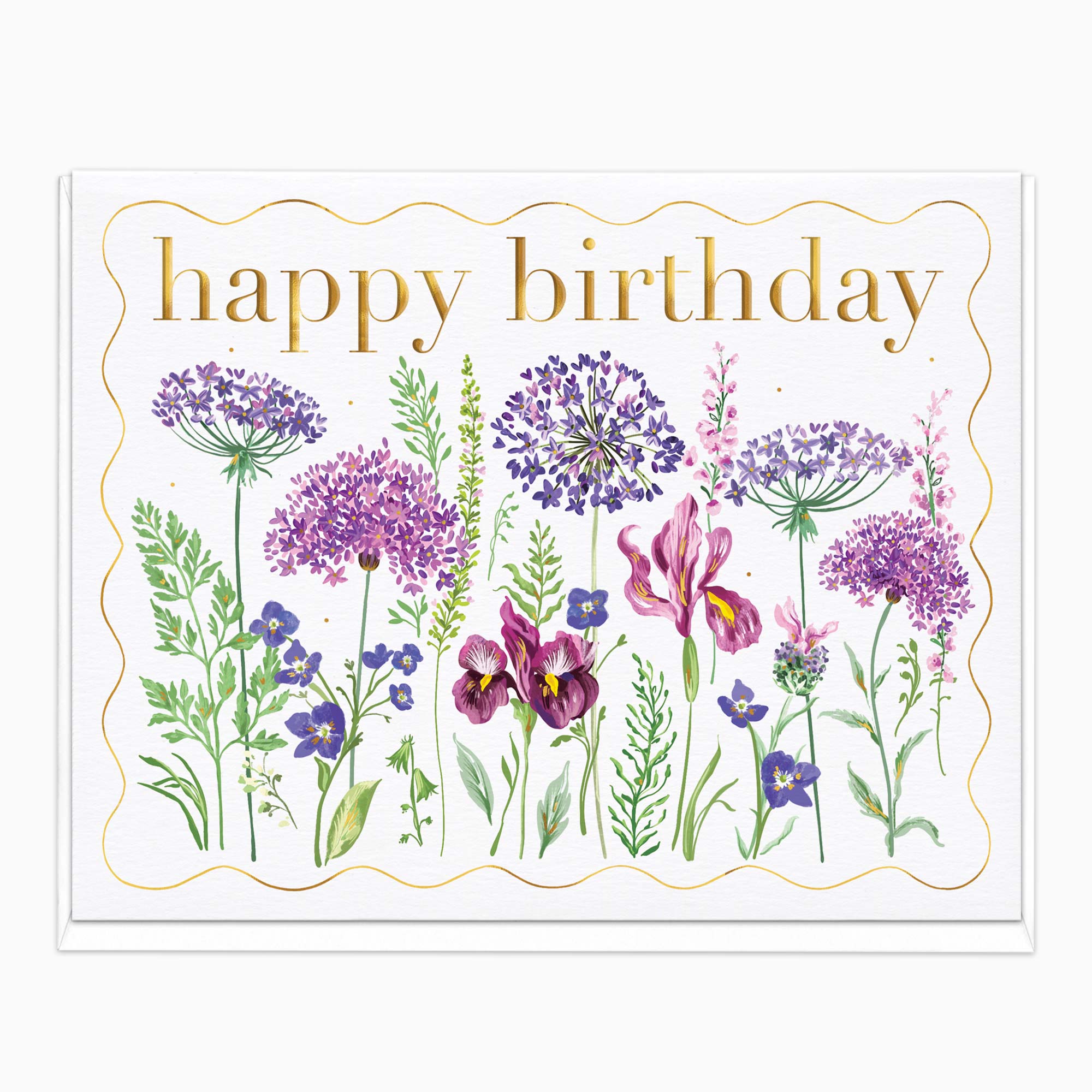 H559 - Allium Garden Birthday Card