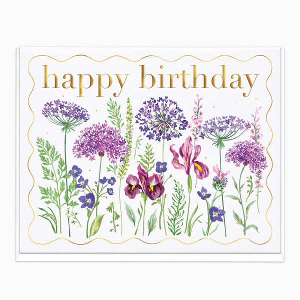 H559 - Allium Garden Birthday Card