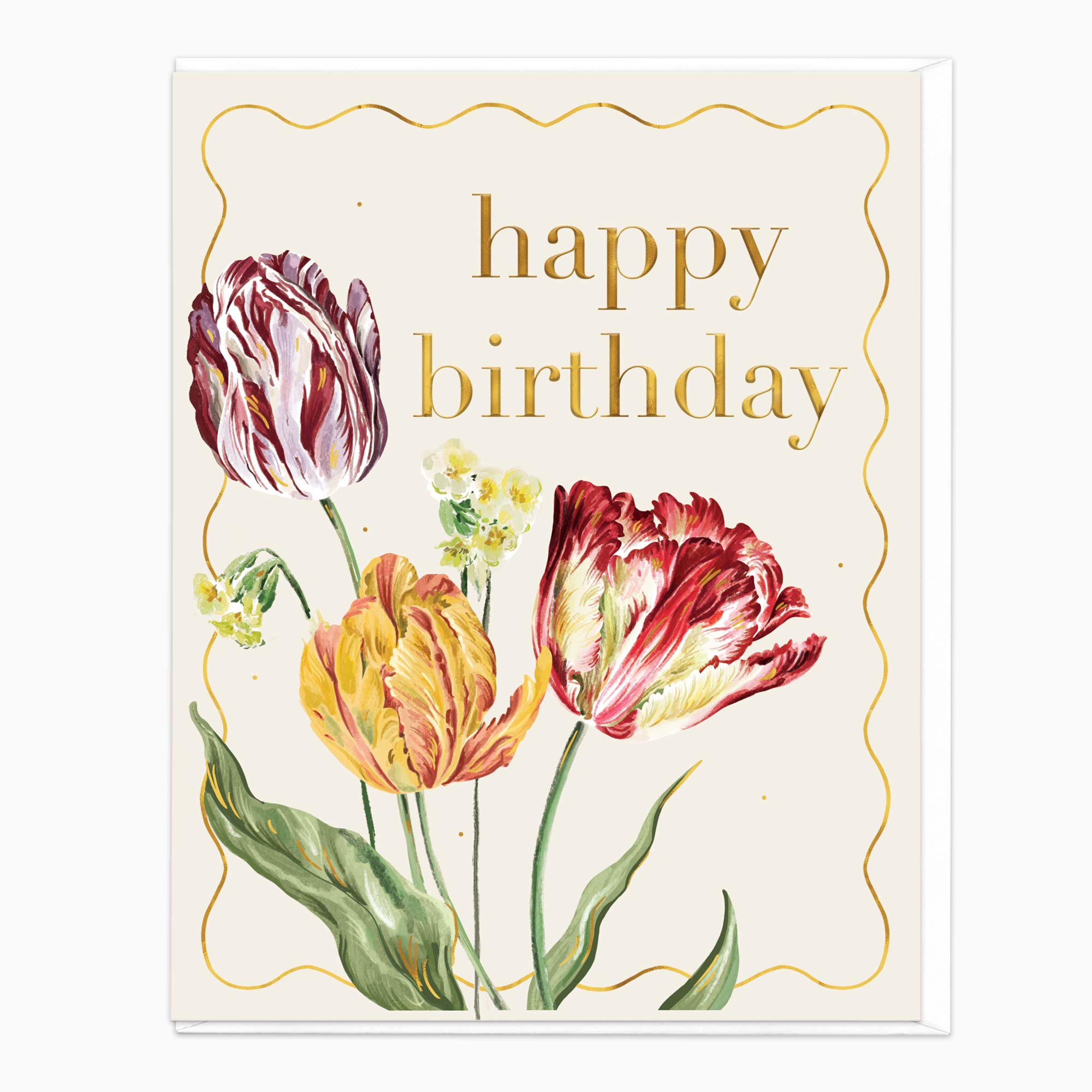 H562 - Parrot Tulips Birthday Card