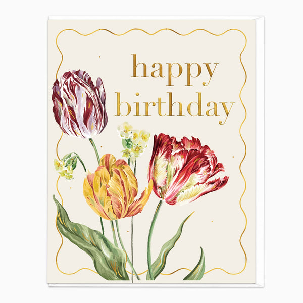 H562 - Parrot Tulips Birthday Card