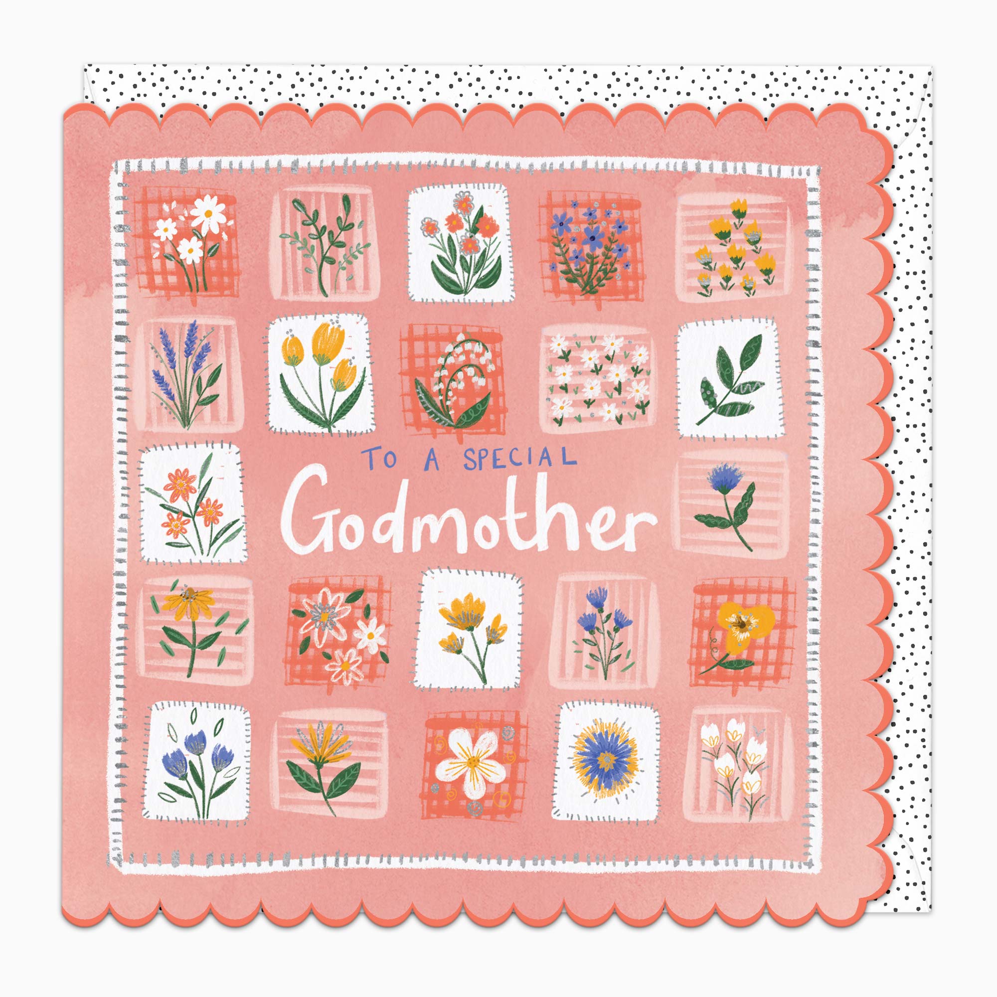 H575 - Floral Icons Special Godmother Card