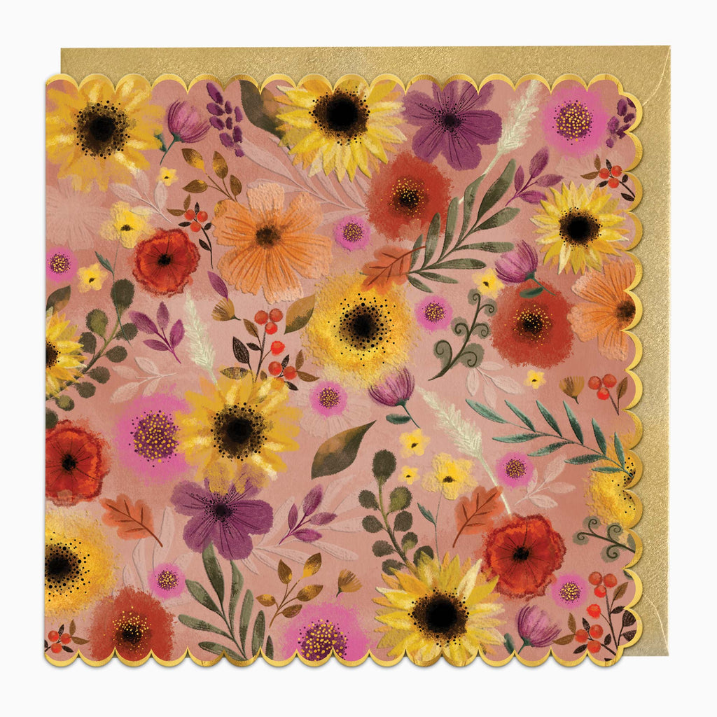 H578 - Autumn Floral Card
