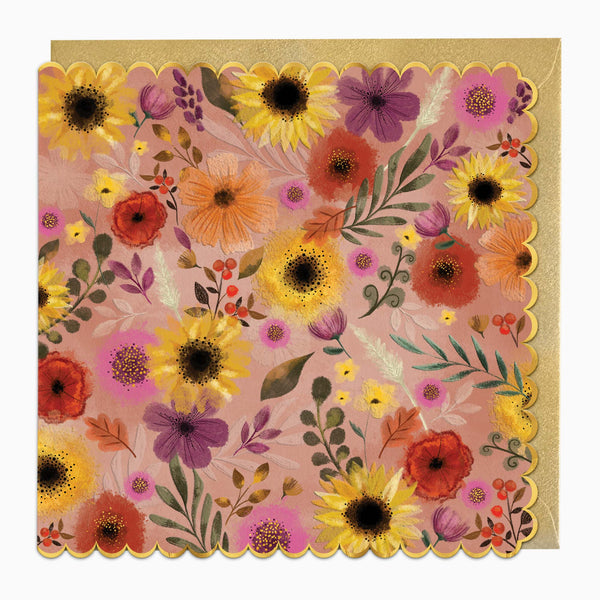 H578 - Autumn Floral Card
