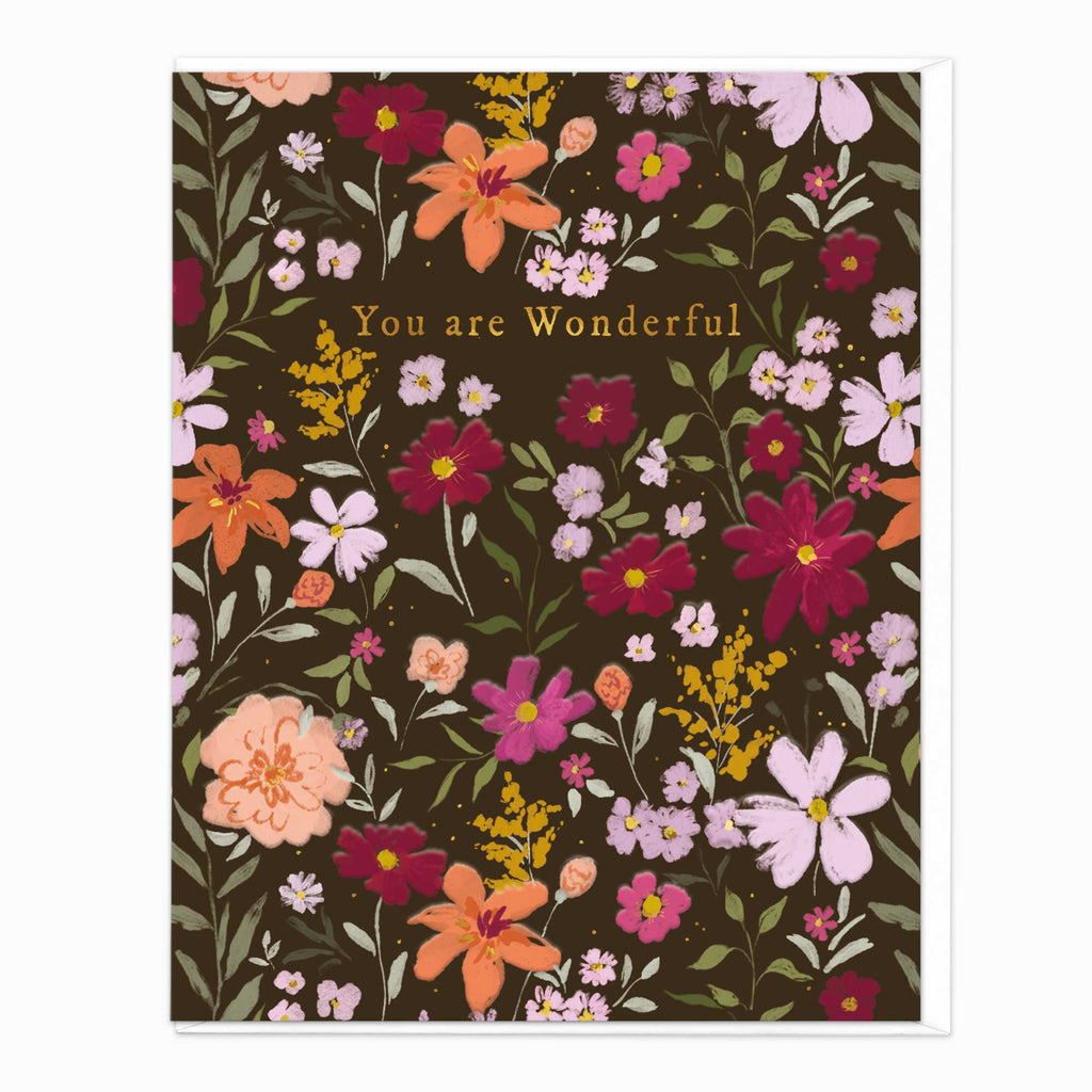 H584 - Autumn Floral You Are Wonderful Card