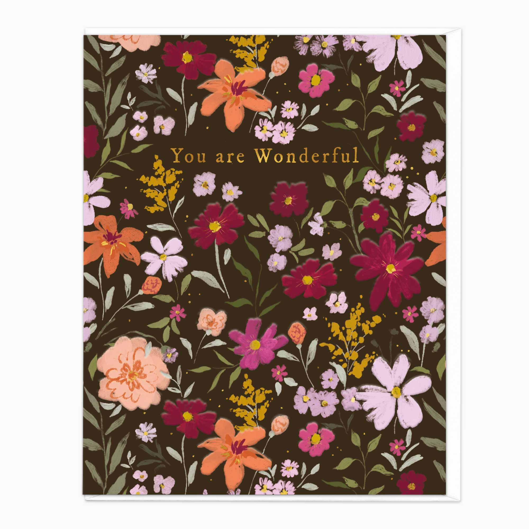 H584 - Autumn Floral You Are Wonderful Card