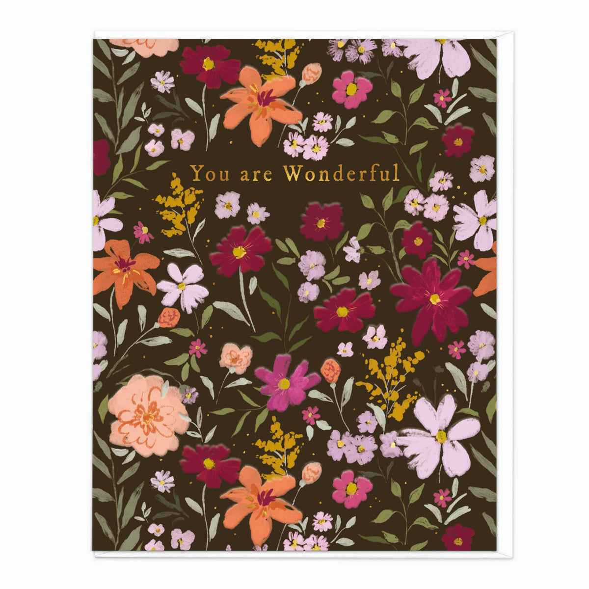 H584 - Autumn Floral You Are Wonderful Card