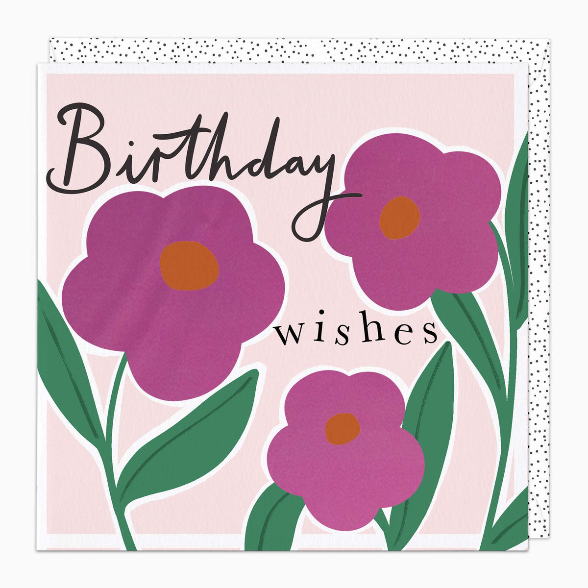 H597 - Bold Pink Blooms Birthday Card