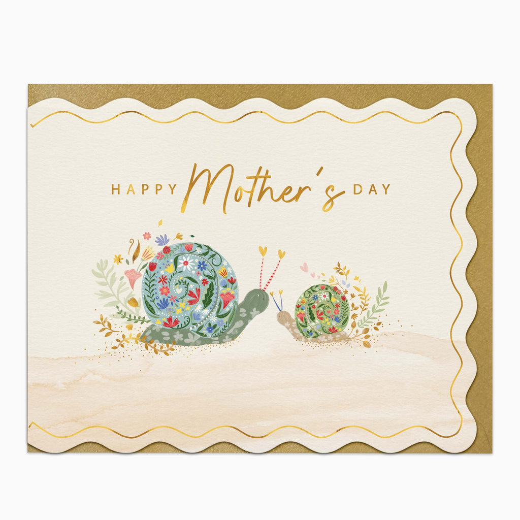 H607 - Floral Snails Mother's Day Card