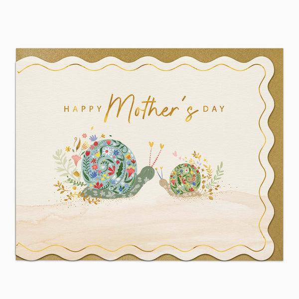 H607 - Floral Snails Mother's Day Card