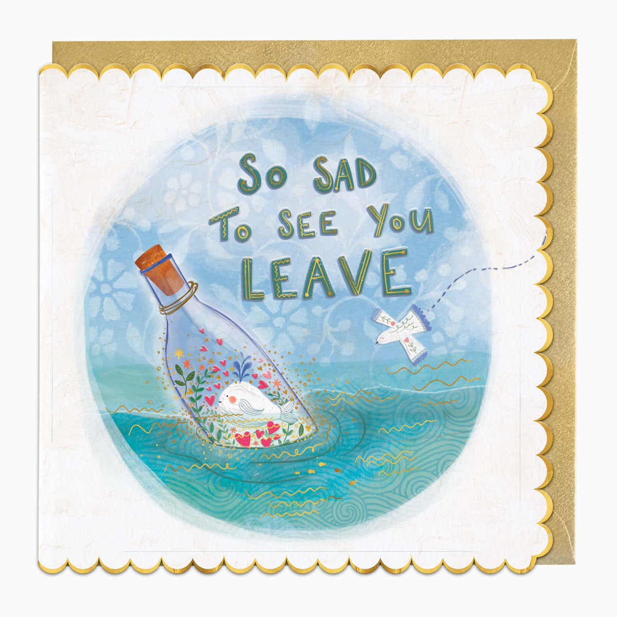 H613 - Message in a Bottle Leaving Card