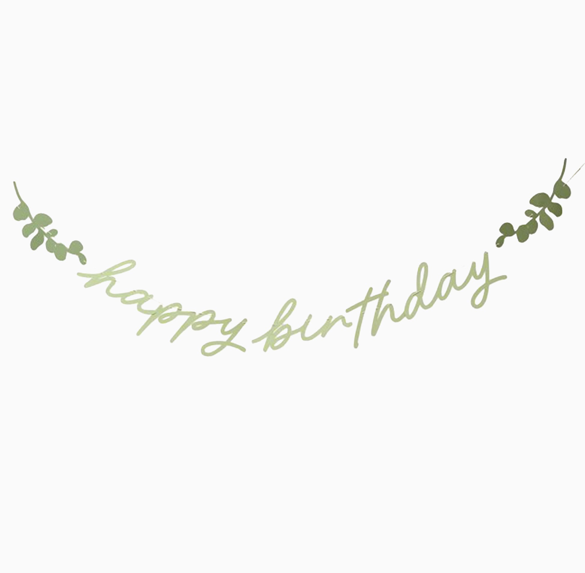 Banner-HBBP100 - Botanical Happy Birthday 2m Card Banner-Hootyballoo