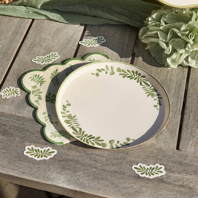 Paper Plates-HBBP102 - Botanical Cocktail Paper Plates 8 Pack-Hootyballoo