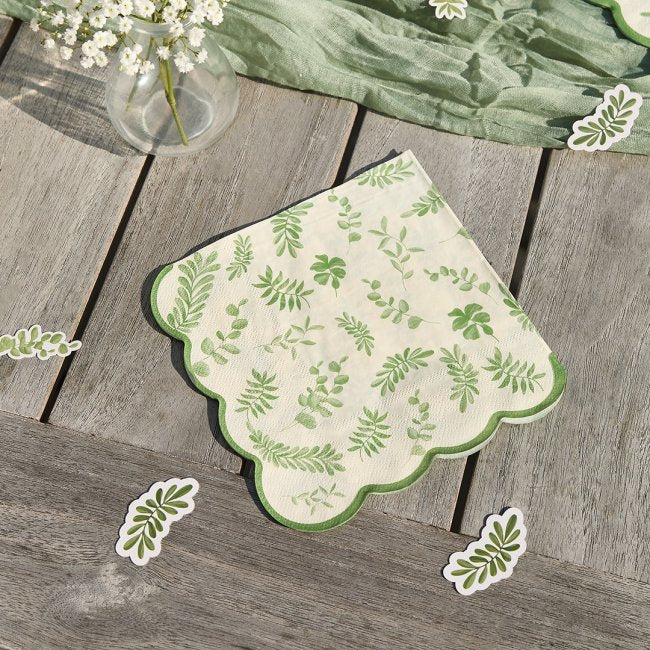 Paper Napkins-HBBP104 - Botanical Paper Napkins Pack of 16-Hootyballoo