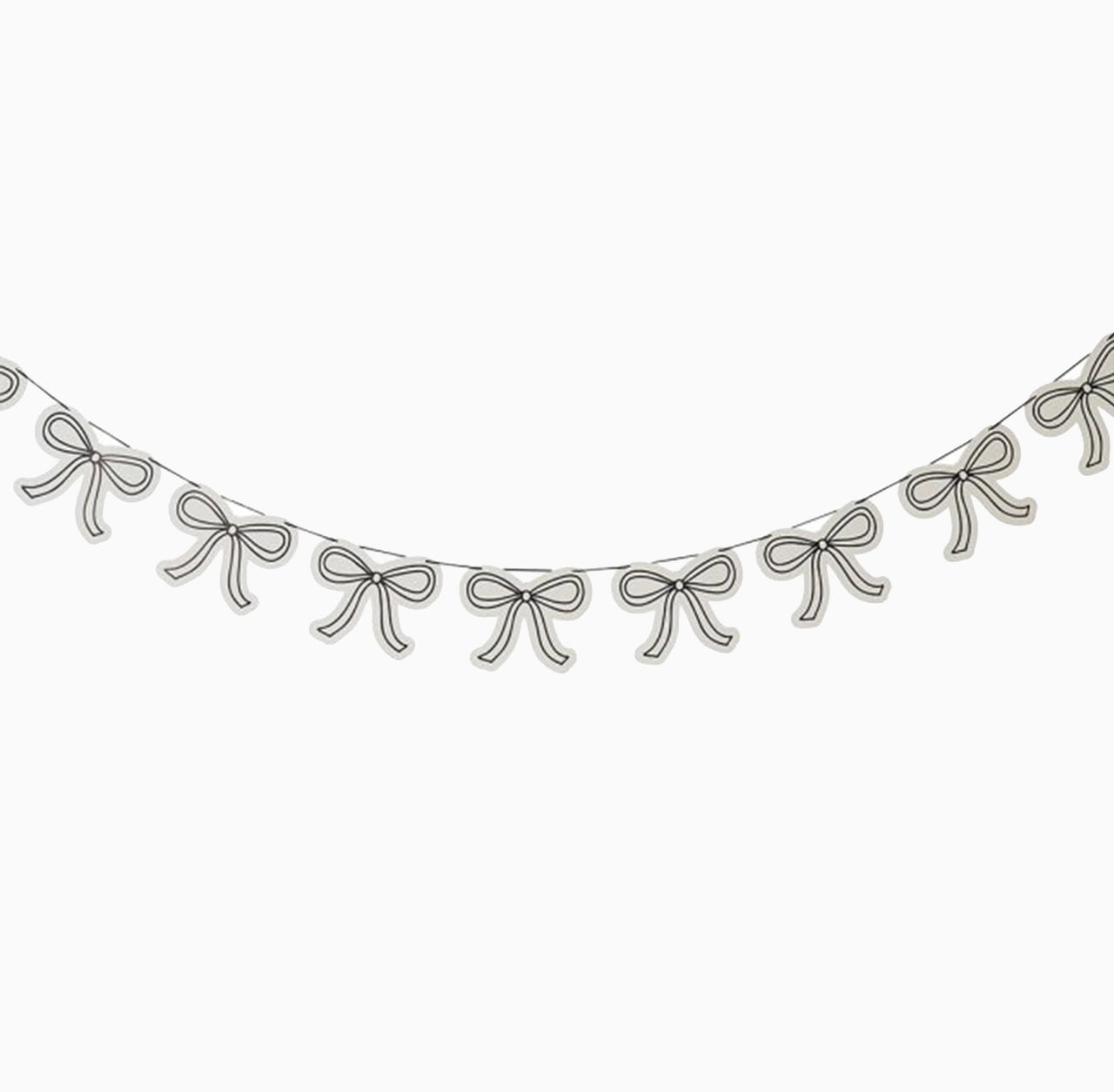 Garland-HBBW101 - Bow Card Garland (2m)-Hootyballoo