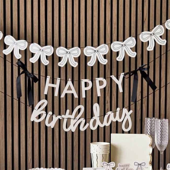 Garland-HBBW101 - Bow Card Garland (2m)-Hootyballoo