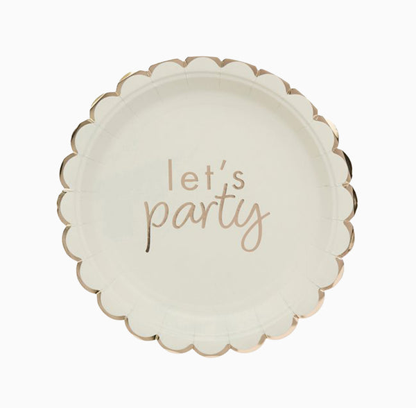 HBBW102 - Let's Party Paper Plates 8 Pack