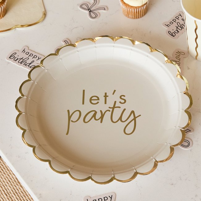 HBBW102 - Let's Party Paper Plates 8 Pack