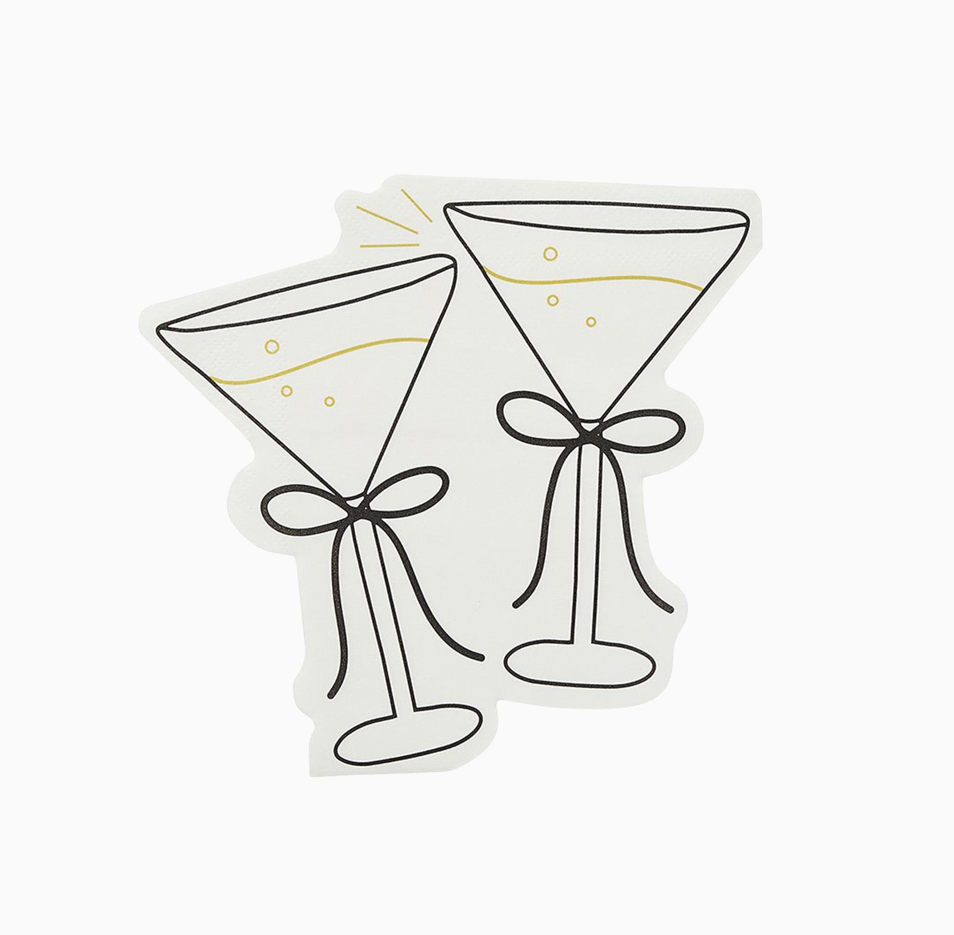 Paper Napkins-HBBW110 - Cocktail Shaped Paper Napkins 16 Pack-Hootyballoo