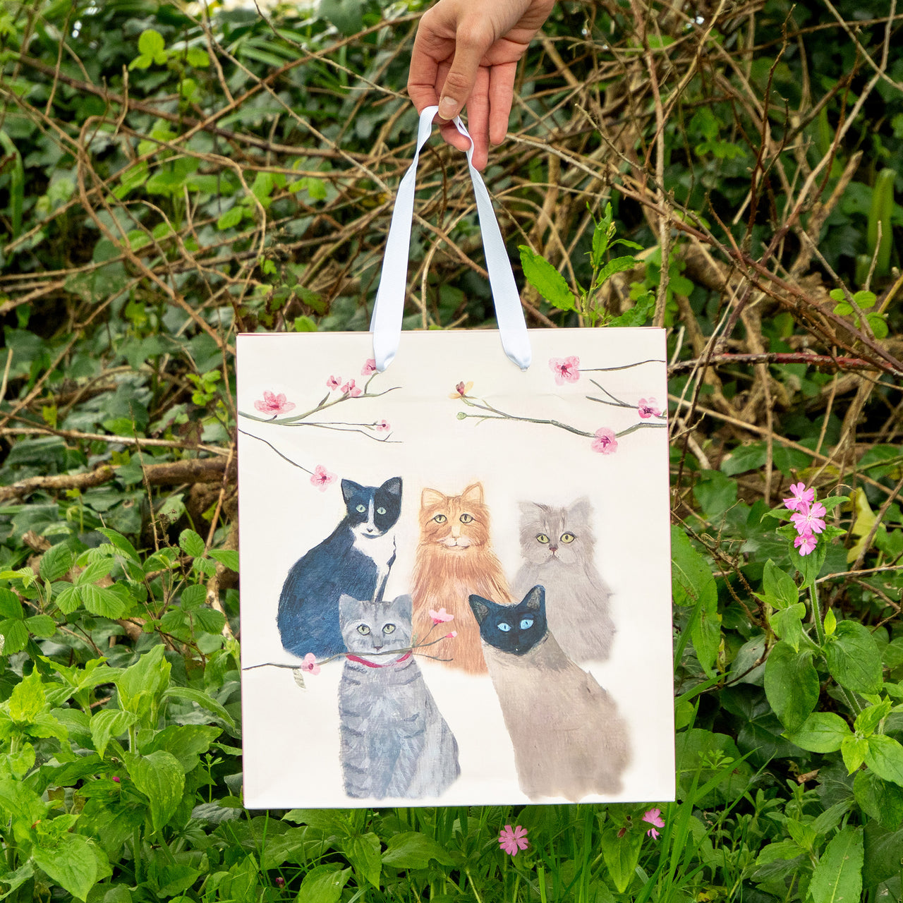 Gift Bag-HC03LB - Cats Large Gift Bag-Hannah Cole