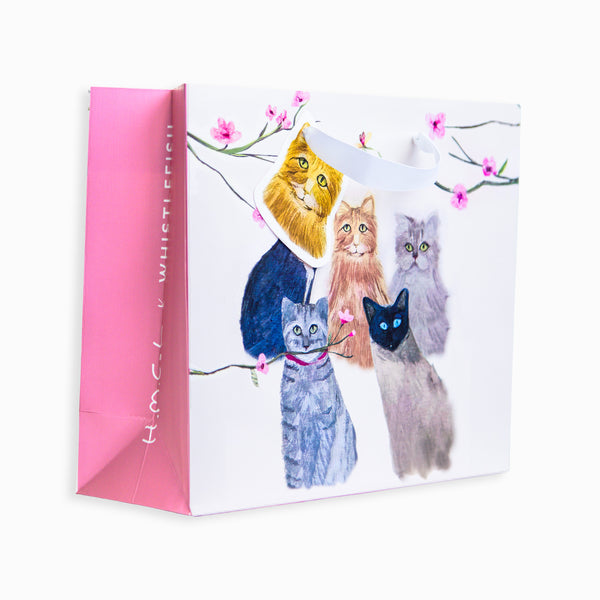 Gift Bag-HC03MB - Cats Medium Gift Bag-Hannah Cole