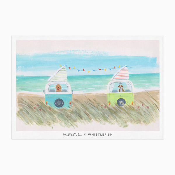 Tea Towel-HC19TT - Camper Dogs Tea Towel-Hannah Cole
