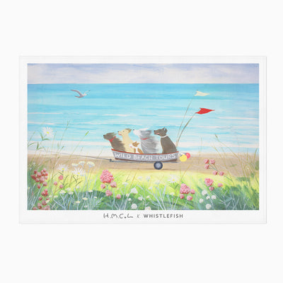 Wild Beach Tours Tea Towel - Whistlefish