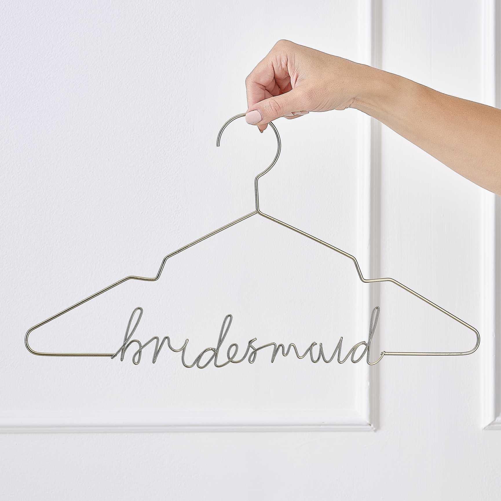 Hanger - ML-136 - Gold Metal Bridesmaid Hanger - Gold Metal Bridesmaid Hanger - Whistlefish