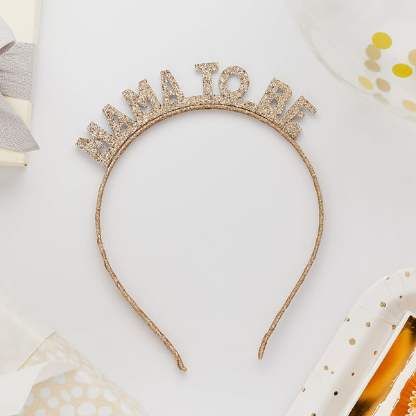 Headband - HBHO119 - Gold 'Mama To Be' Glitter Headband - Gold 'Mama To Be' Glitter Headband - Whistlefish