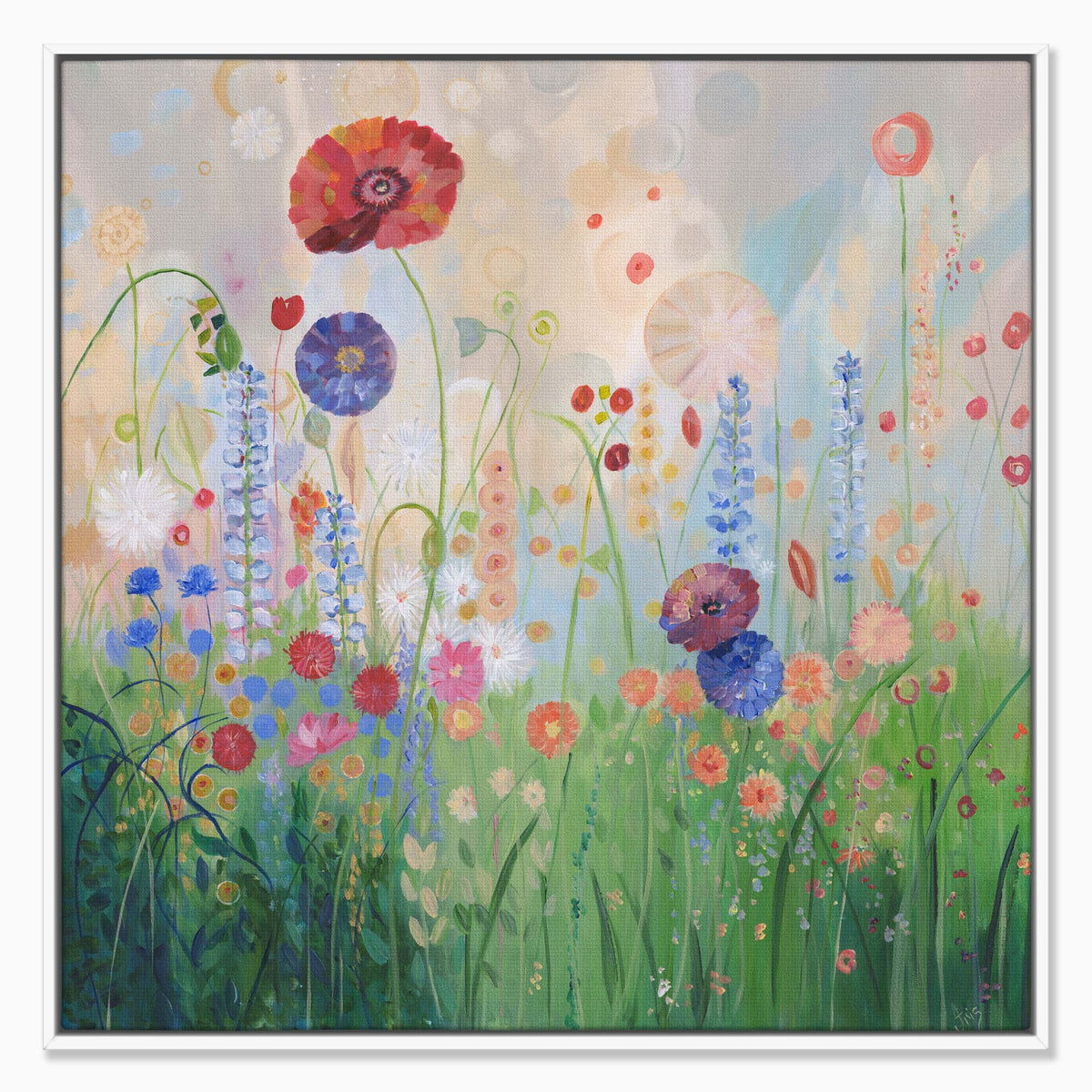 ICC143F - Gustav's Garden Framed Canvas
