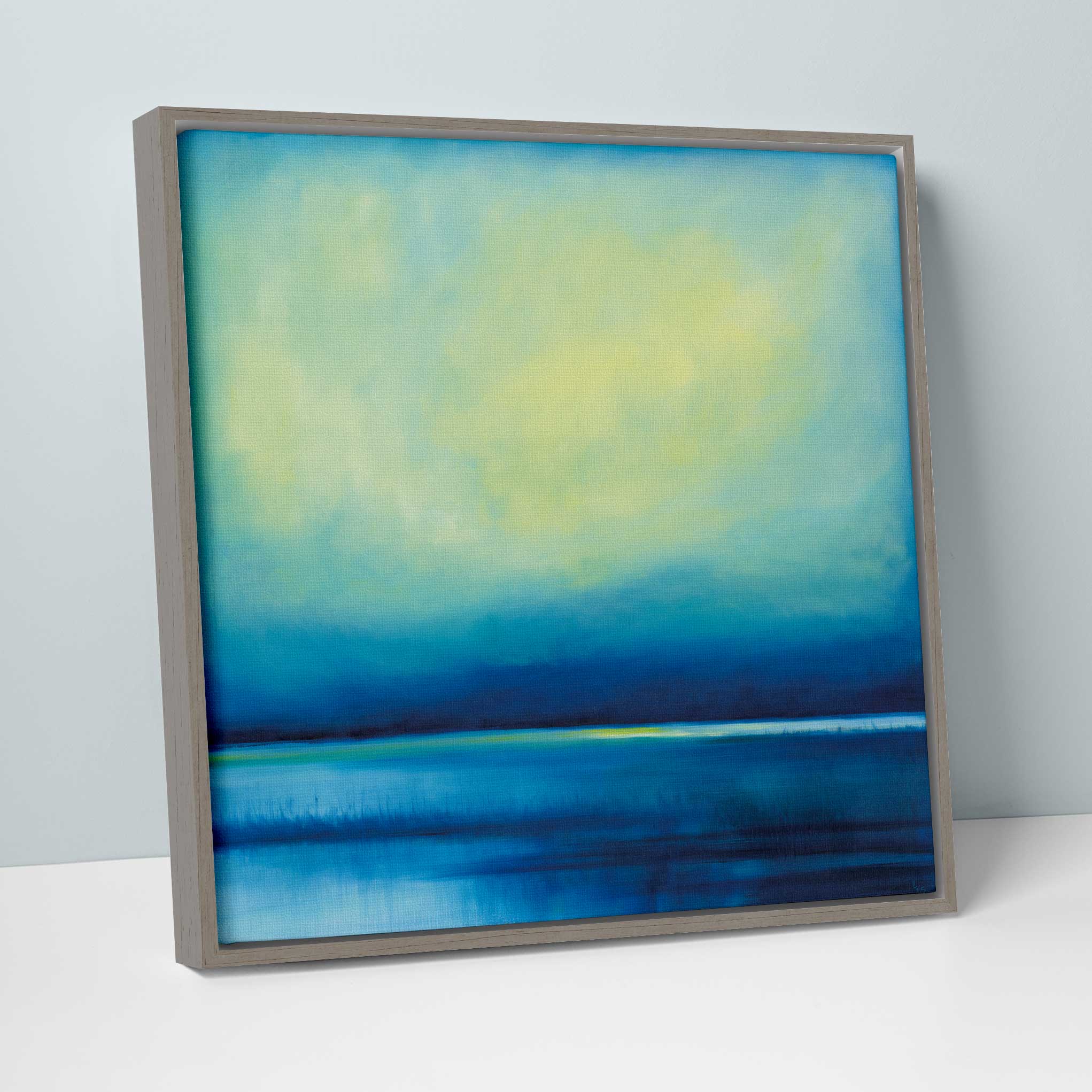 ICC51F Aqua Skies Marazion Marshes Framed Canvas
